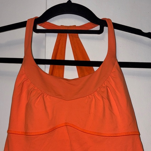 Lululemon Athletica Vibrant Orange Halter Tank Top - Picture 2 of 6